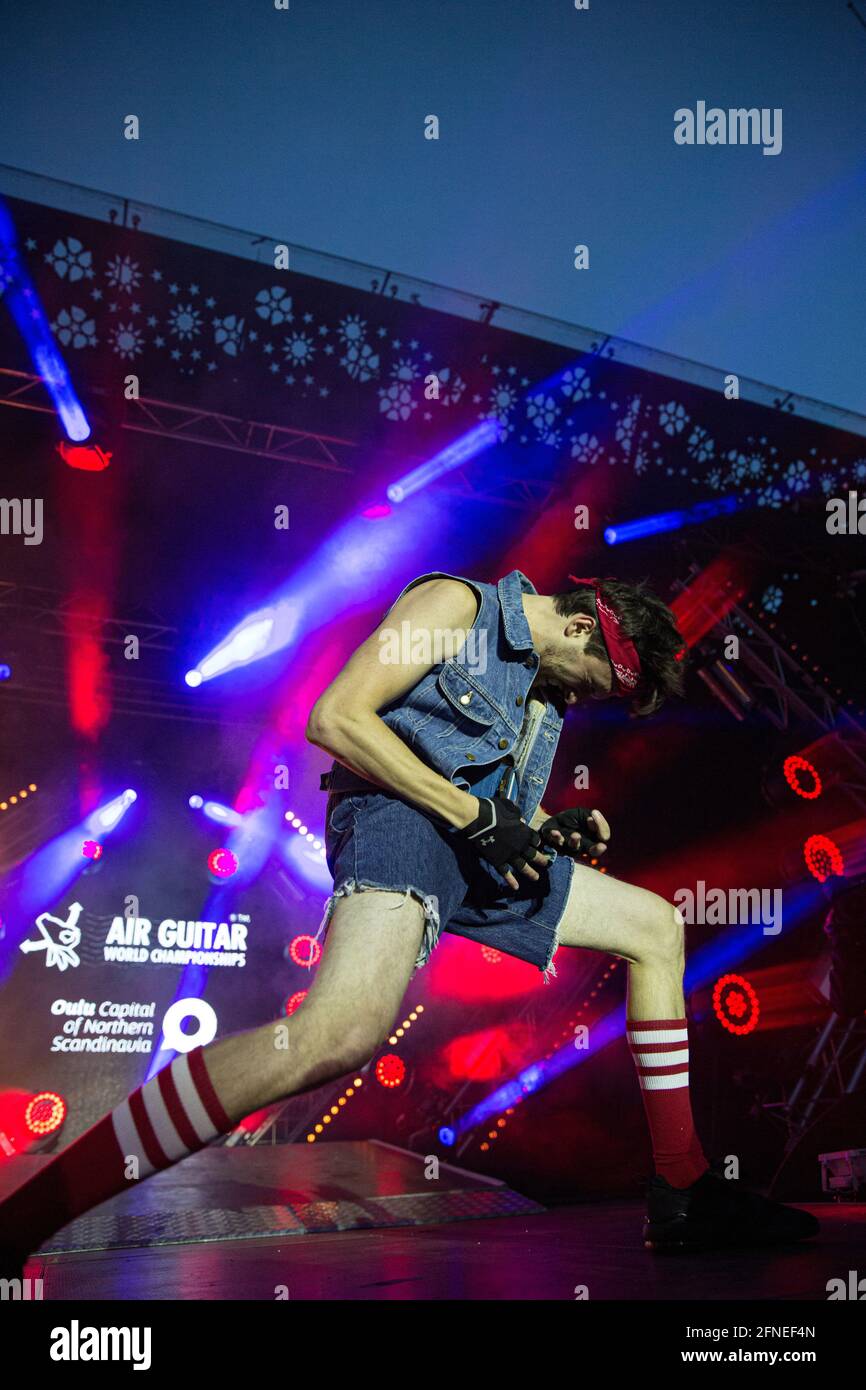Air Guitar World Championship, Oulu, Finland Stock Photo Alamy