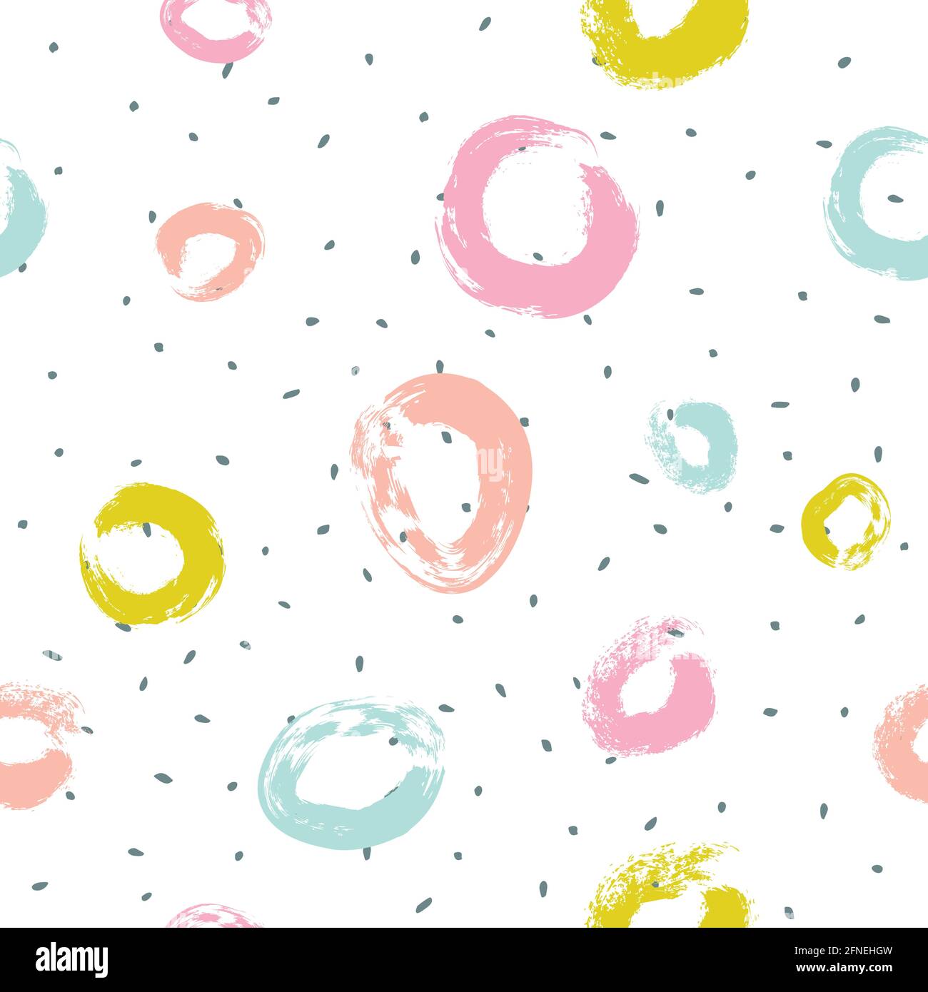 Circle seamless pattern. Creative texture for fabric, textile Stock Vector