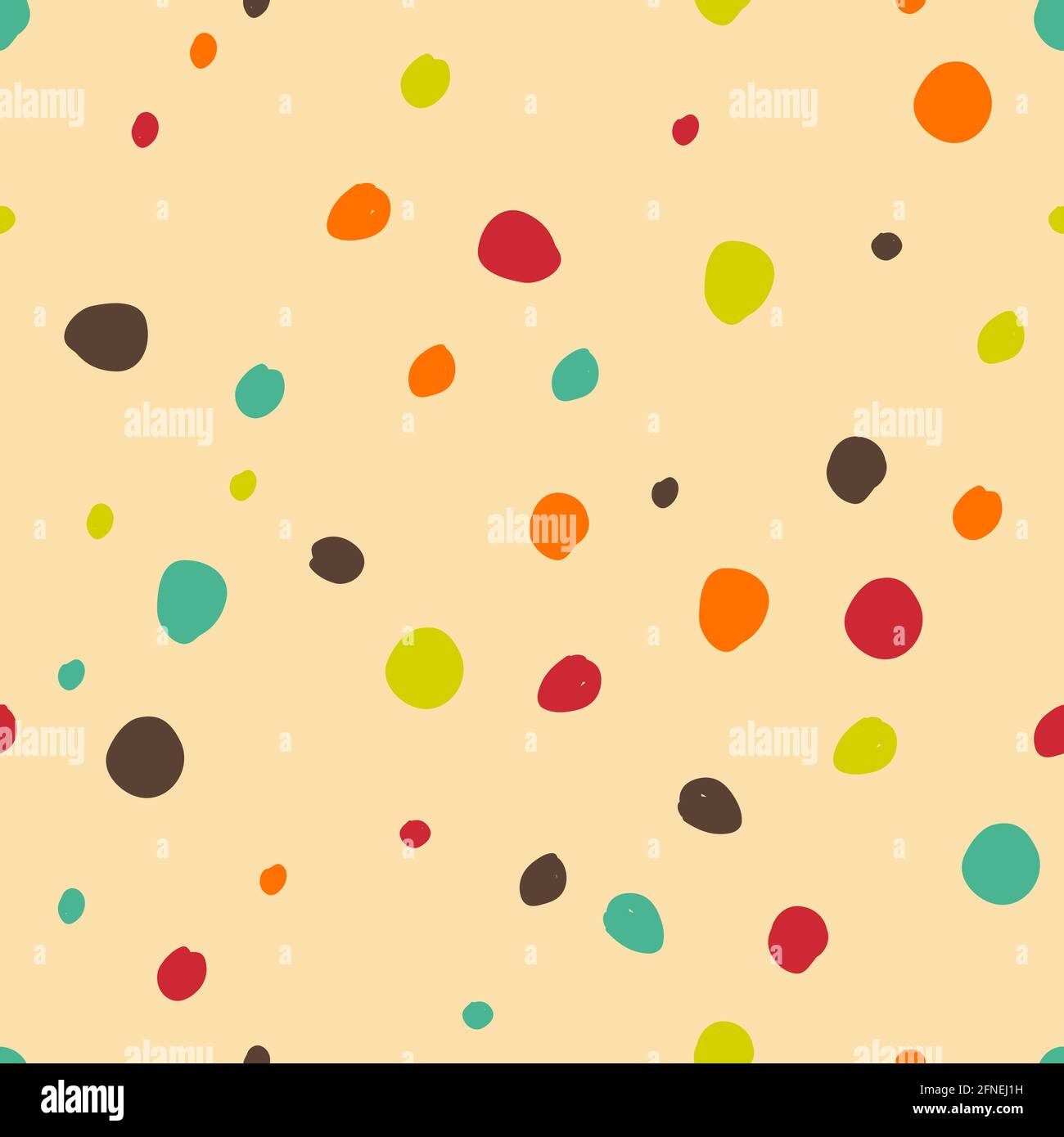 Polka dots seamless pattern. Creative texture for fabric, textile Stock Vector