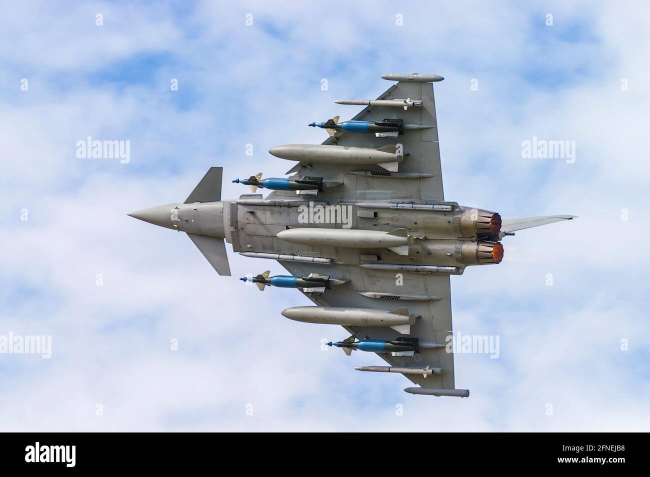 RAF Eurofighter Typhoon Fighter Jet Plane With Full Weapons Load 