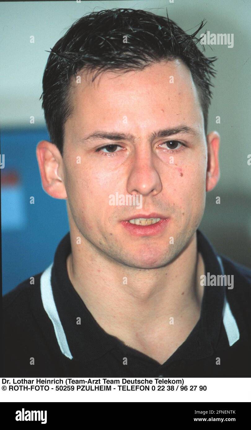 Dr. Lothar Heinrich, team doctor of the Deutsche Telekom team ...