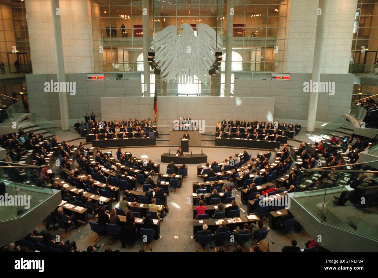 19.04.1999, Germany/Berlin: Opening session of the German Bundestag in the Reichstag. [automated translation] Stock Photo