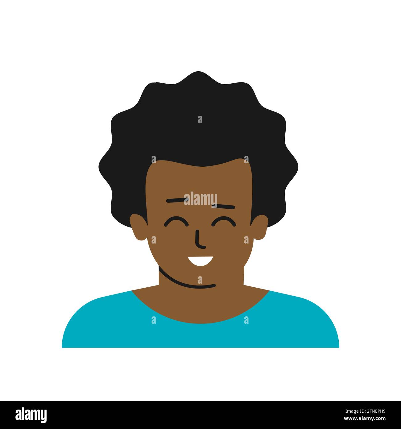 Boy with curly hair Stock Vector Images - Alamy