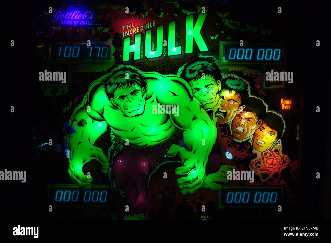 Hulk, Gottlieb 1979, pinball machine in an arcade in Ottawa, Ontario