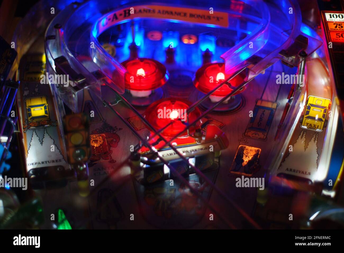 Taxi Driver, Williams, 1988, pinball machine in an arcade in Ottawa