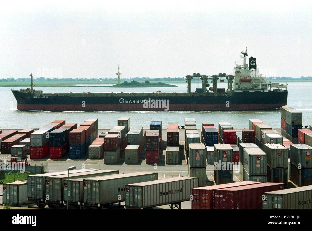 Container ship in Bremen Bremerhaven, maritime shipping , shipping