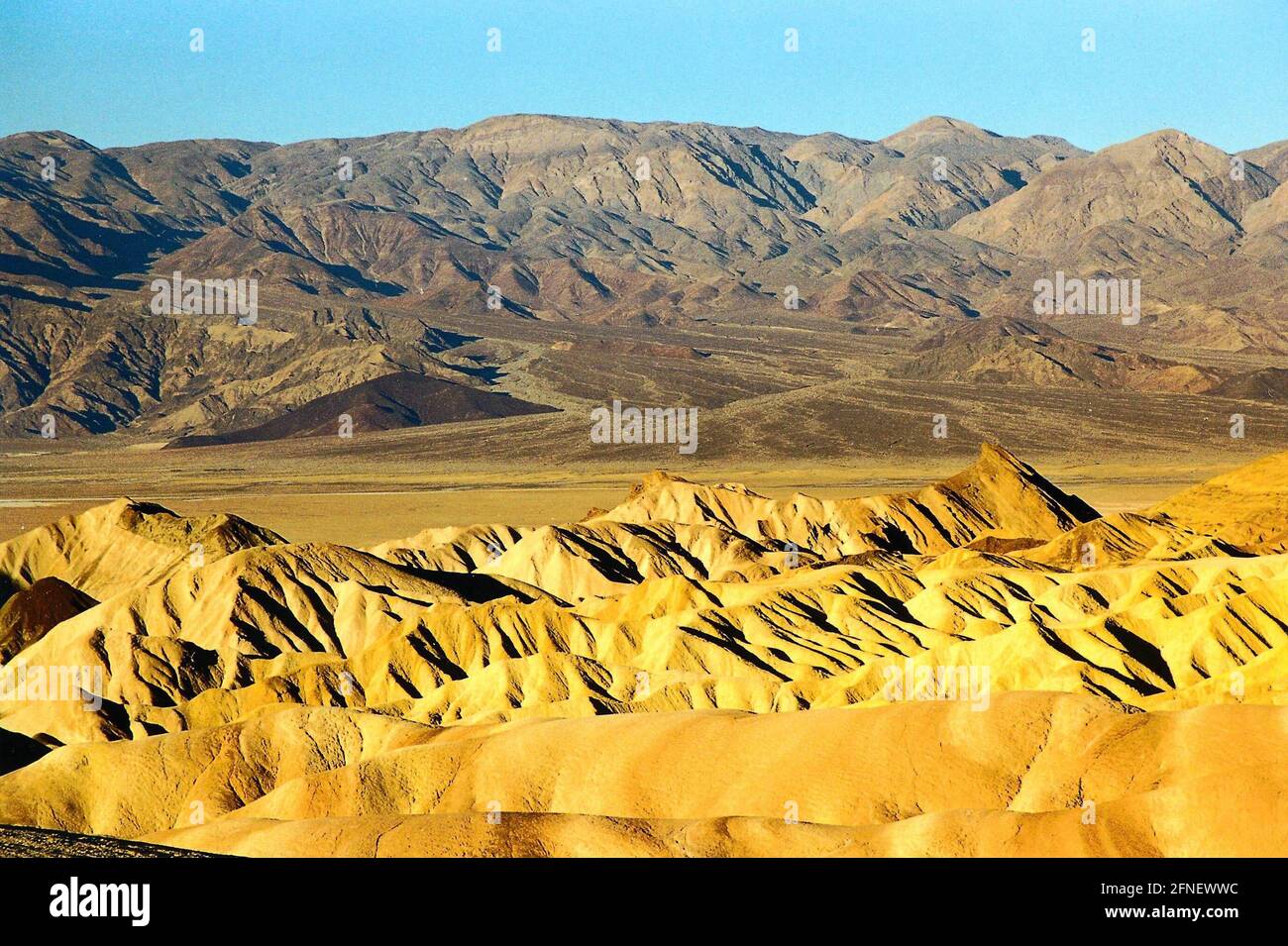'Zabriskie Point' in Death Valley, California. [automated translation] Stock Photo