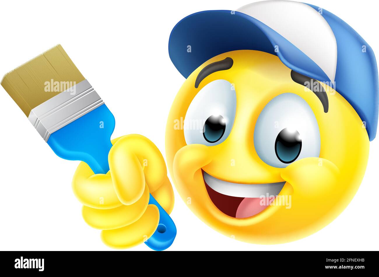 Painter Decorator Handyman Emoticon Emoji Icon Stock Vector Image & Art