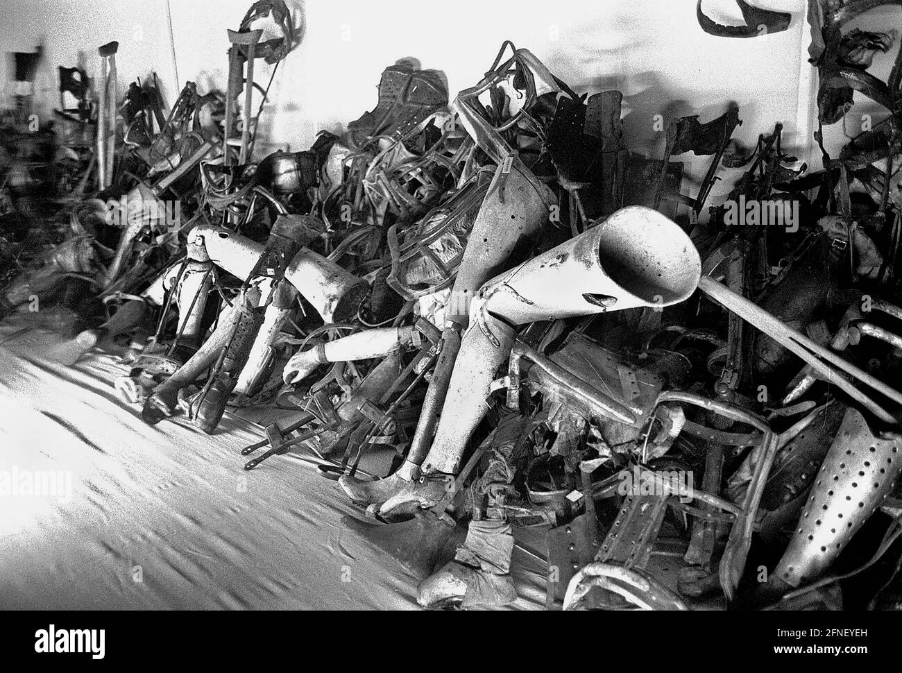 Collection of prostheses in the Auschwitz-Birkenau concentration camp ...