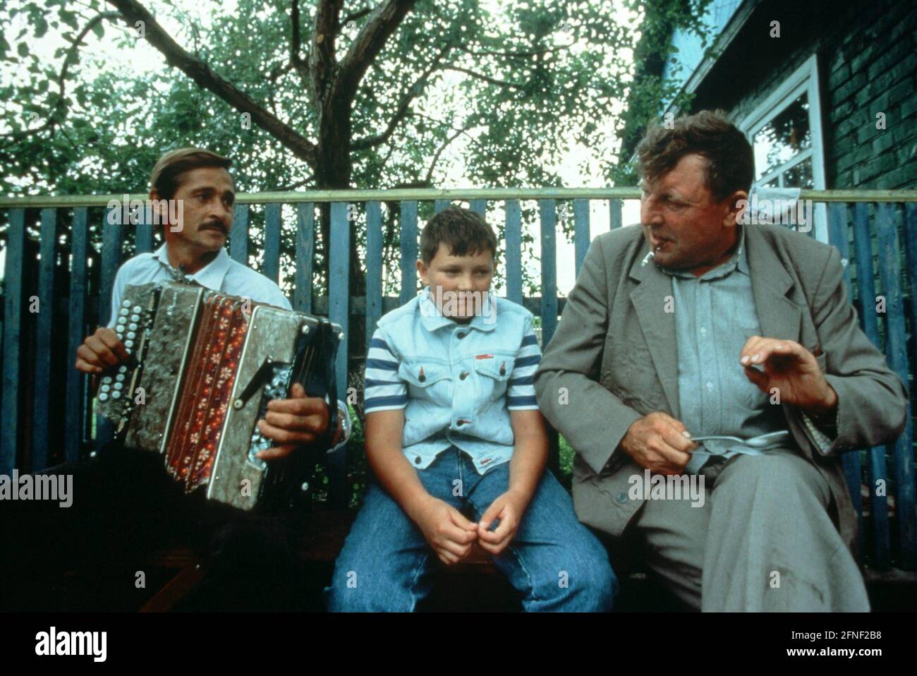 Accordion player at a village festival in the German rayon Asowo near the West Siberian Omsk. In Siberia, settlements of Russian Germans (Sibiri Germans) began to appear in 1881. [automated translation] Stock Photo