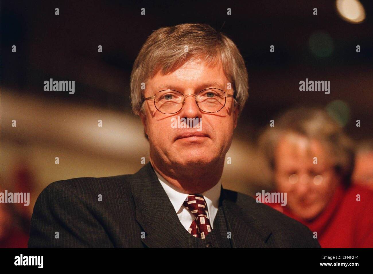 08 DEC 1999, BERLIN/GERMANY: Hubertus Schmoldt, Chairman of the Mining, Chemical and Energy Industries Union, IG BCE, SPD Federal Party Conference, Hotel Estrell IMAGE: 19991208-01/09-11 [automated translation] Stock Photo