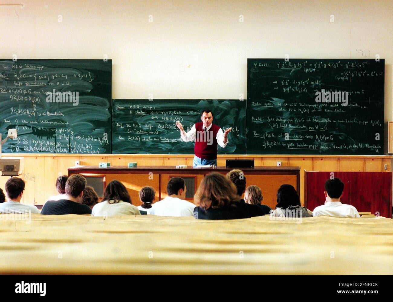 Lecture in mathematics at the Humboldt University in Berlin. [automated translation] Stock Photo