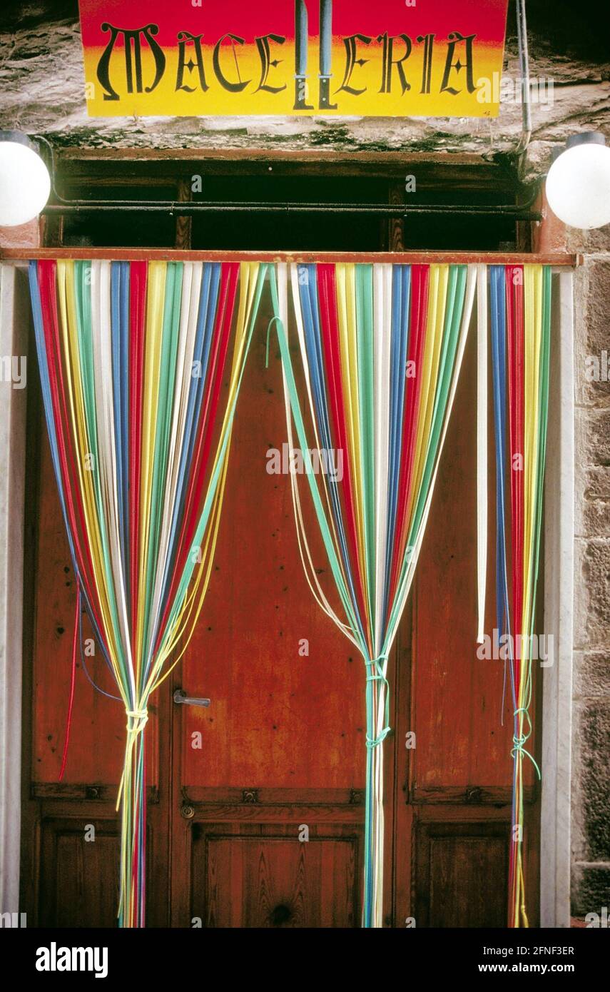 Entrance of a butcher's shop in Varnazza. [automated translation] Stock ...