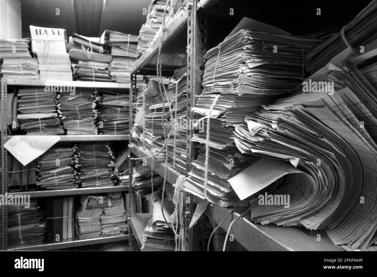 STASI archive at the headquarters in Berlin-Lichtenberg. Now the seat of the Gauck Authority. [automated translation] Stock Photo