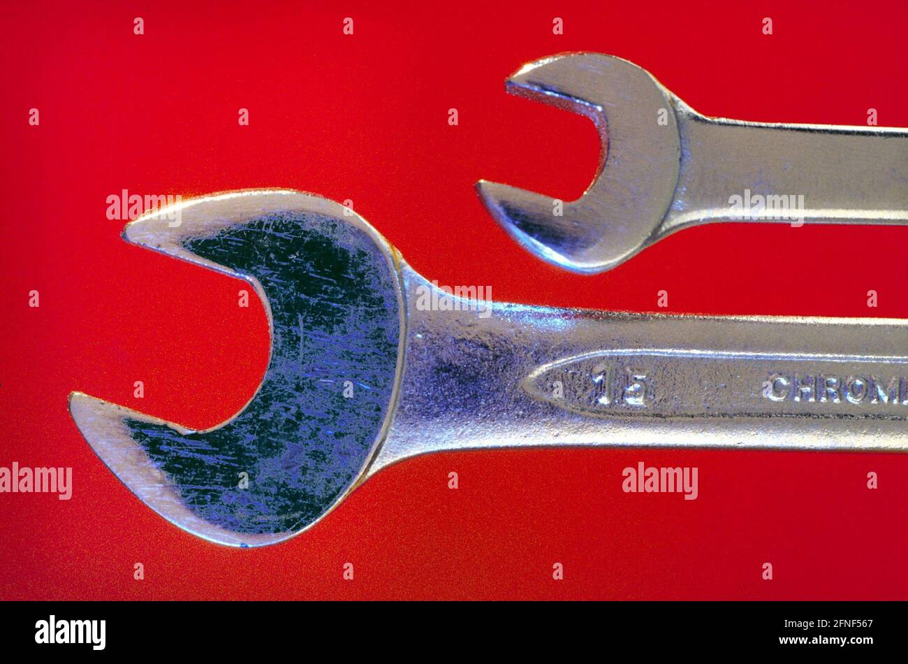 Two wrenches of different sizes. [automated translation] Stock Photo Alamy