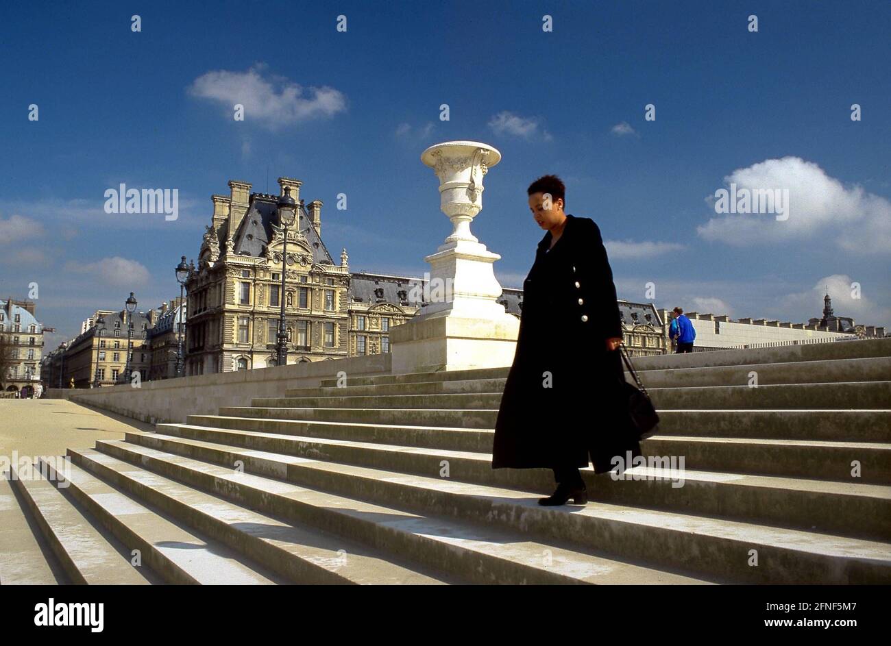 Stairs in the Jardin des Tuileries in Paris, designed by the architect