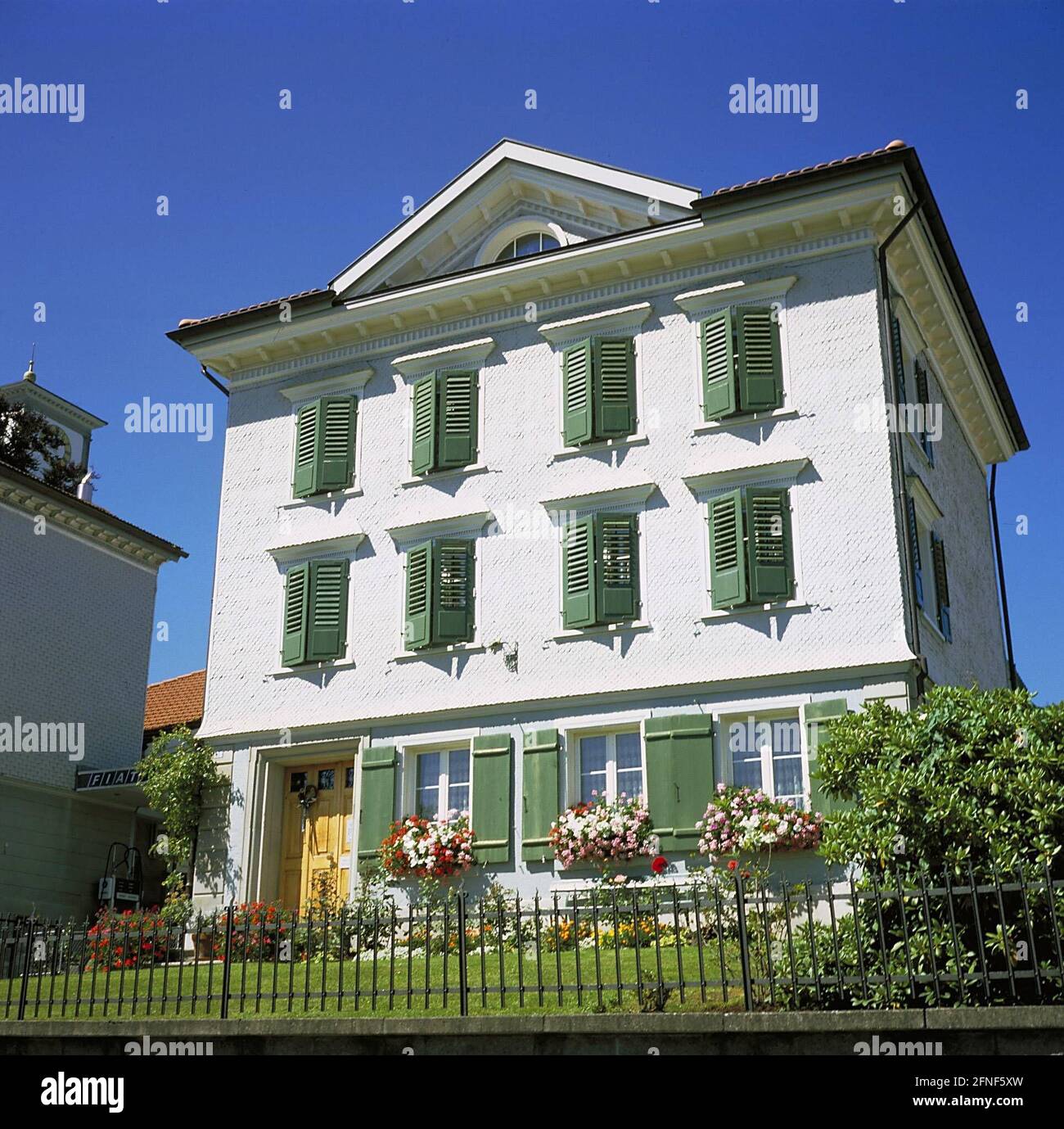 Classicist residential house in the Appenzell foothills in Heiden. [automated translation] Stock Photo