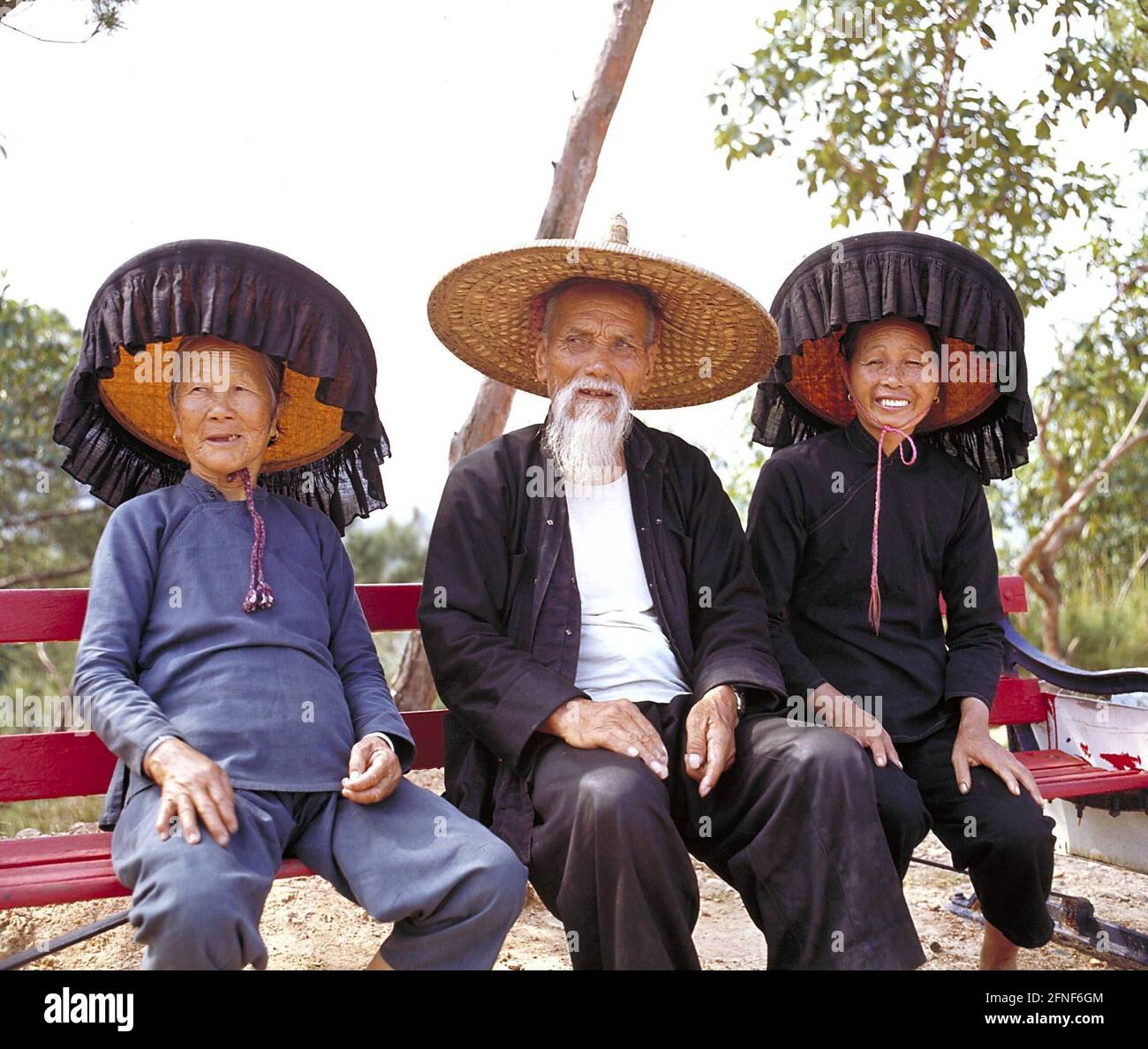 Old farmers from the Hakka tribe in the New Territories. [automated ...
