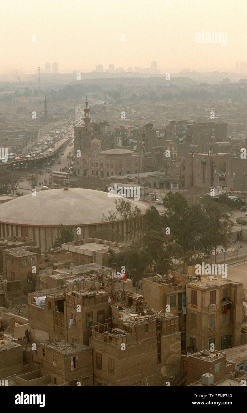 View of Cairo shortly before sunset. [automated translation] Stock ...