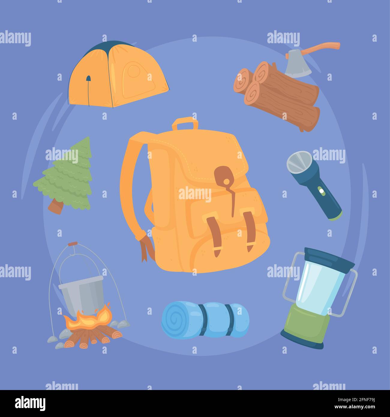 camping tourism set Stock Vector Image & Art - Alamy