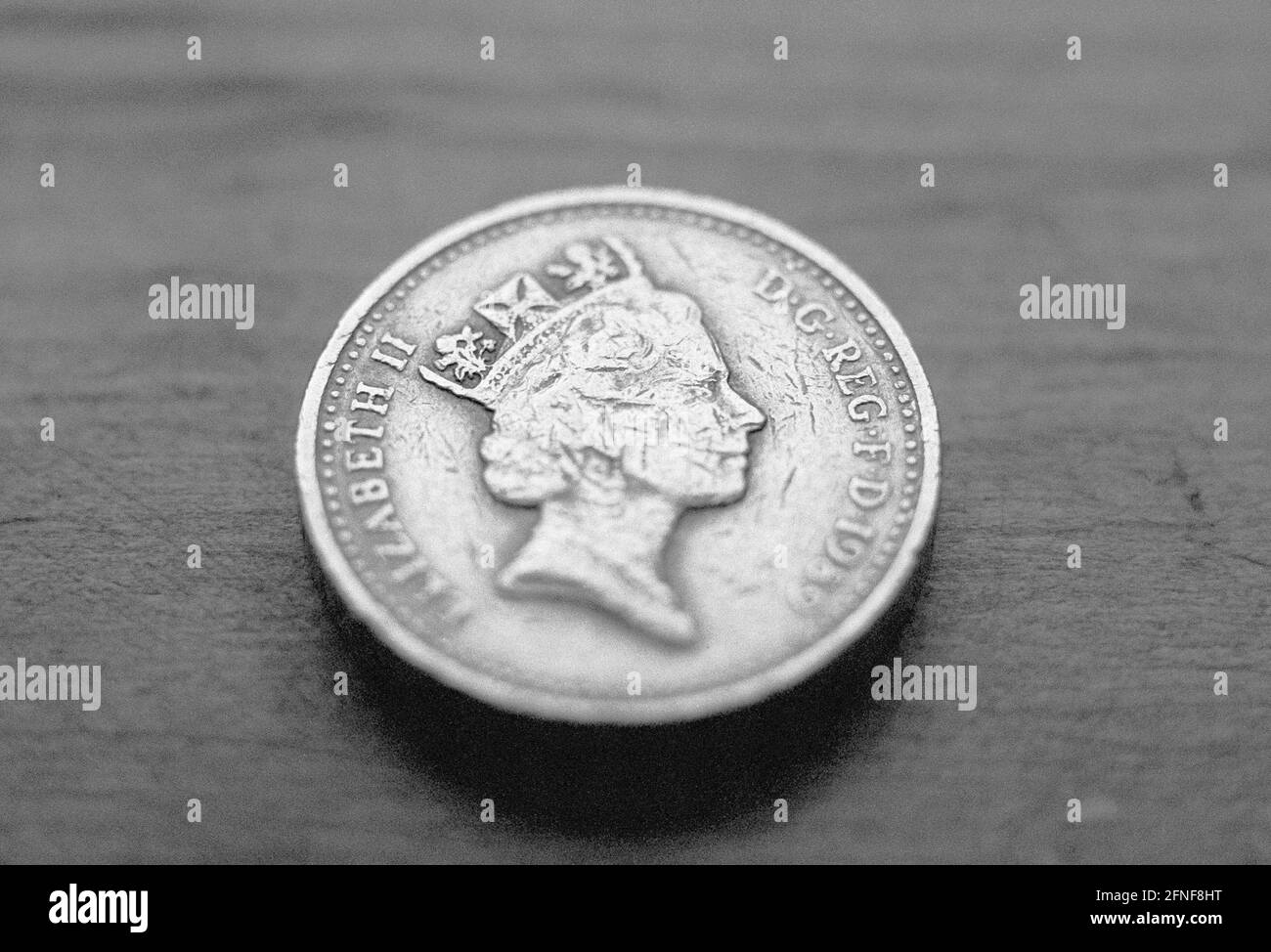 English coinage:1 pound sterling. [automated translation] Stock Photo