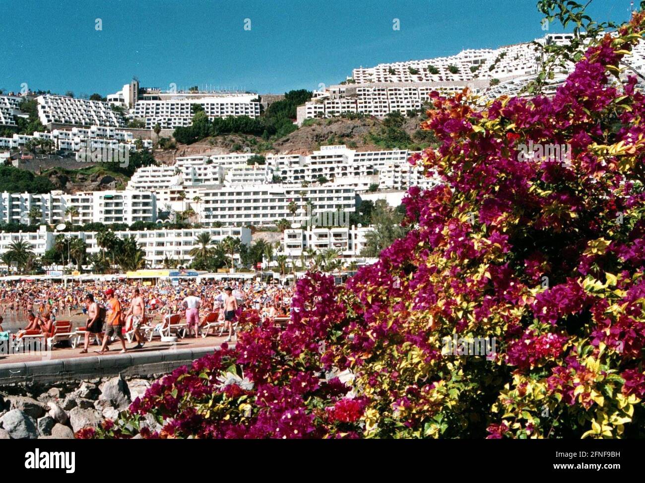 GRAN CANARIA-CANARIAN ISLANDS Hotels and resorts dominate the picture. [automated translation] Stock Photo