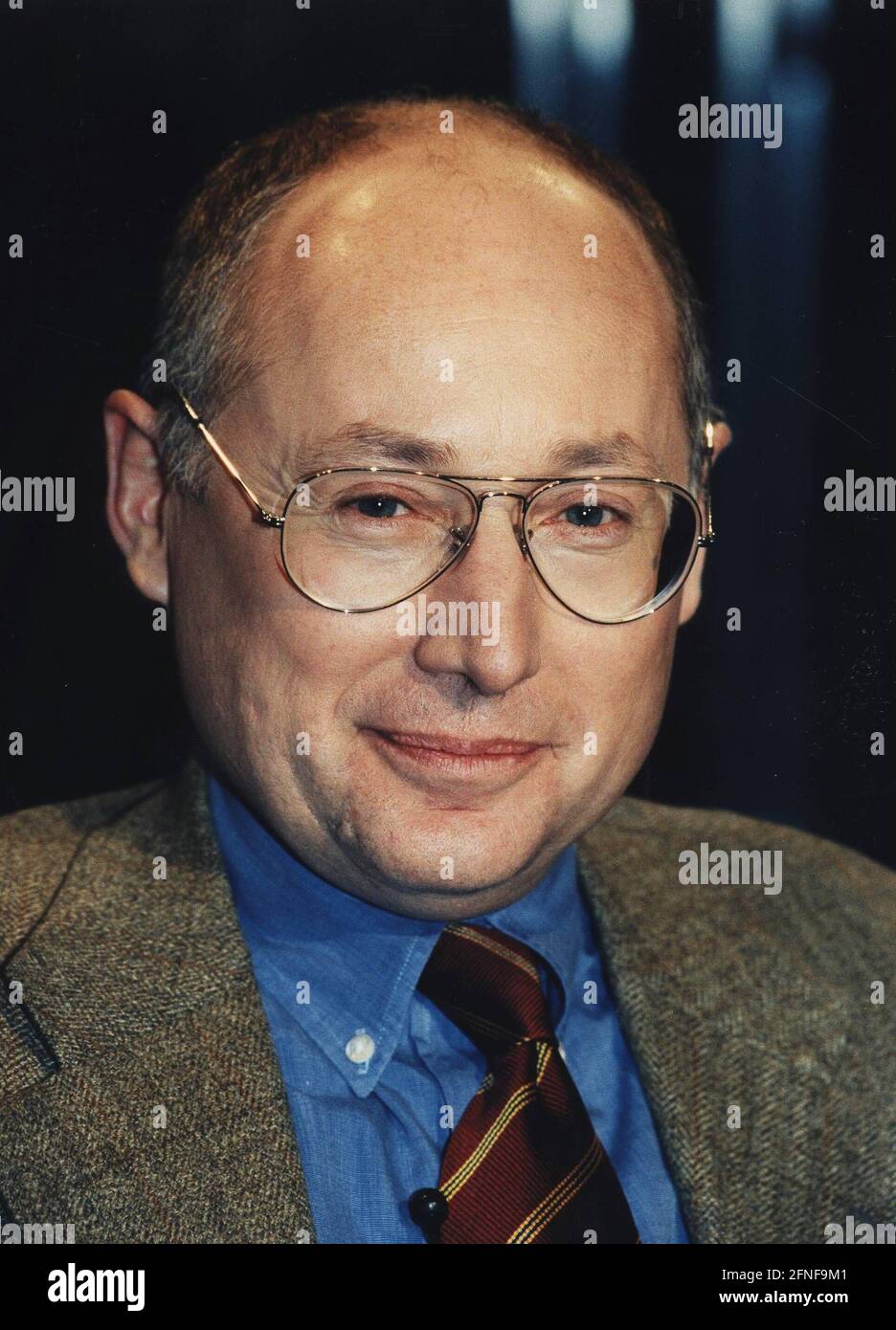 Recording date: 12.01.1997 Stefan Aust, editor-in-chief of the news  magazine ""Der Spiegel"", in the Berlin hotel ""Intercontinental"" during  the programme ""Talk im Turm"". [automated translation] Stock Photo - Alamy