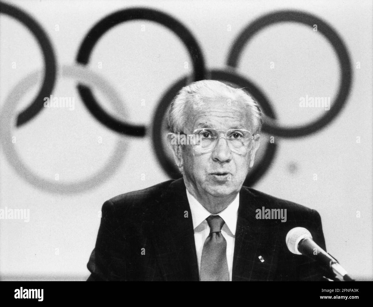 Date of recording: 03.06.1992 Juan-Antonio Samaranch, President of the IOC. [automated translation] Stock Photo