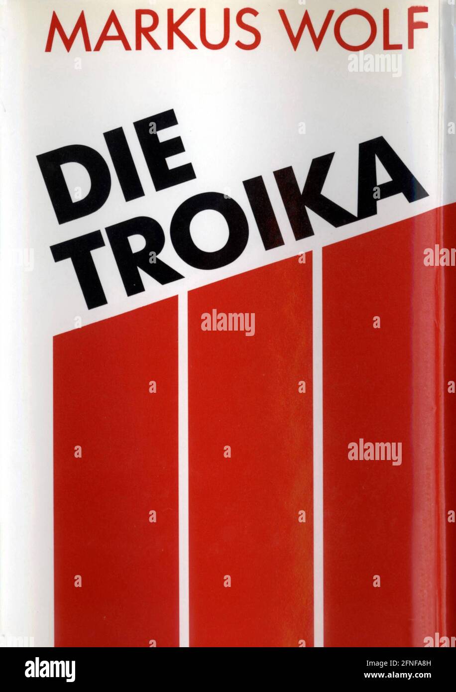 Date of recording: 02.06.1997 Title page of the book 'Die Troika' (The Troika), published in spring 1989 by the former GDR spy chief Markus Wolf. The book tells the friendship and experiences of three emigrant families, one of which is the Wolf family, and which surprised at the end of the GDR by its critical openness regarding the past. [automated translation] Stock Photo