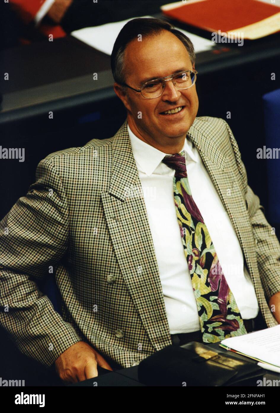 Hans Eichel, German politician and Federal Minister of Finance, at a session in the Bundestag. [automated translation] Stock Photo