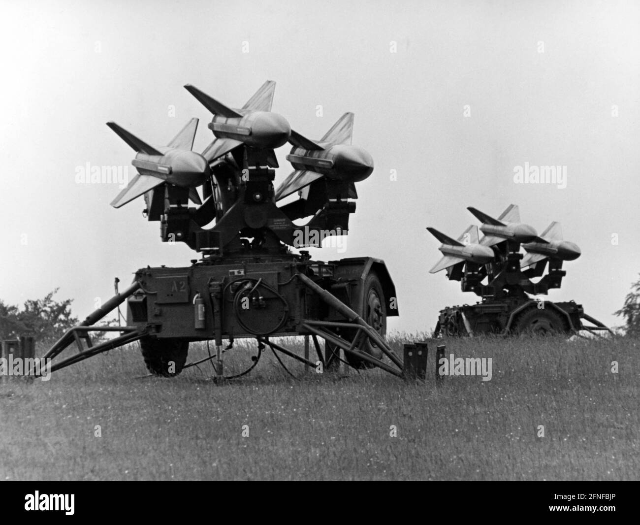 The Hawk missile was introduced into the Bundeswehr in the course of the 60s. Because of its great susceptibility to error and high complexity, it was given some joke names in the troops such as, Hinkelstein AbWurf Katapult or Heute Alles Wieder Kaputt. [automated translation] Stock Photo