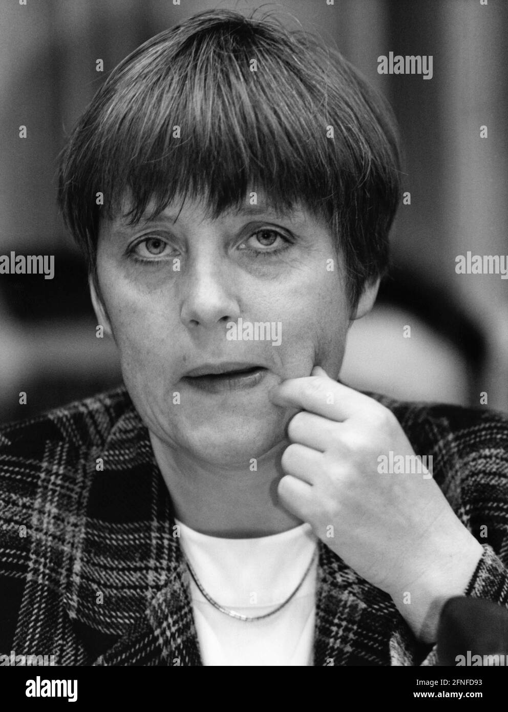 Federal Environment Minister Angela Merkel. [automated translation] Stock Photo