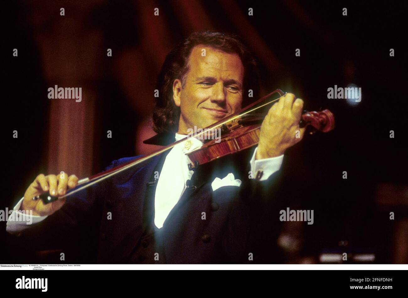 The violin virtuoso Andre Rieu at a concert. [automated translation] Stock Photo