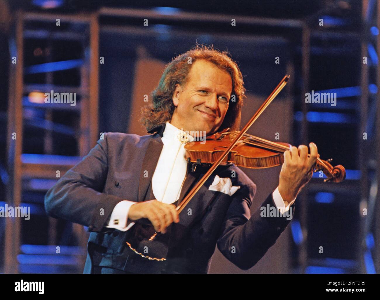 The violinist Andre Rieu at a concert. [automated translation] Stock Photo