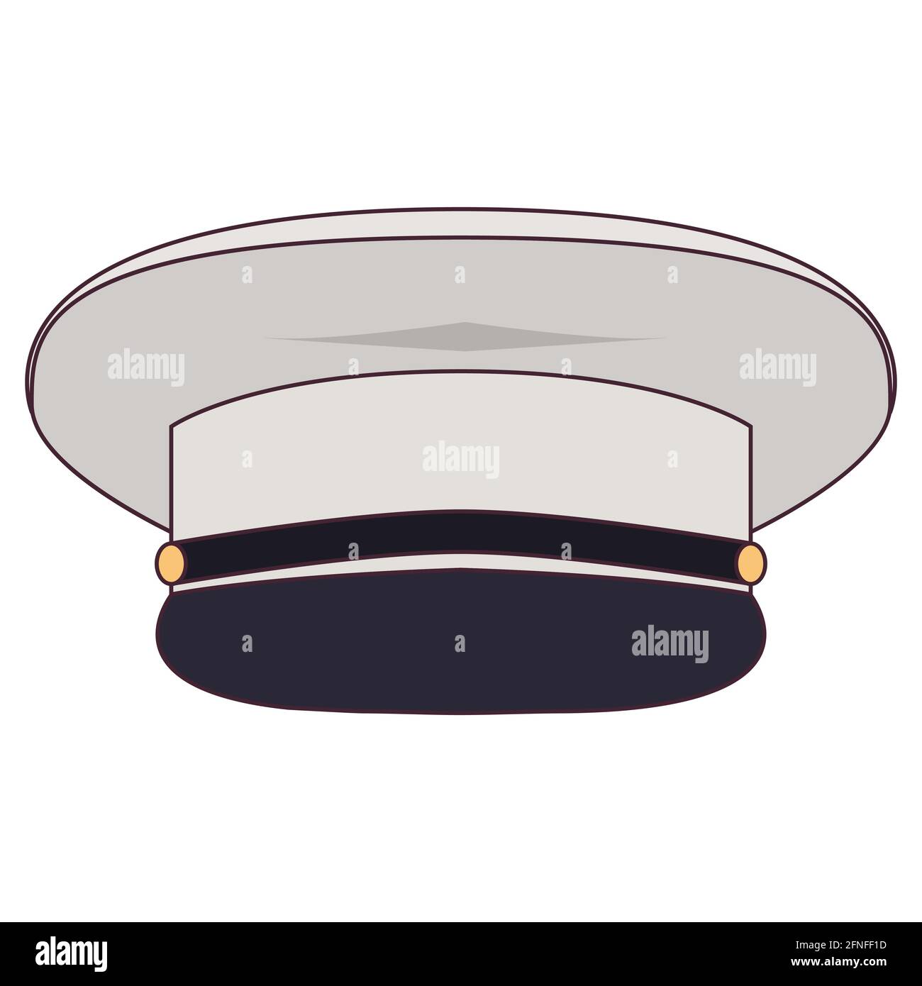 Parade peaked cap usa army marines.Isolated on a white background. Stock Vector