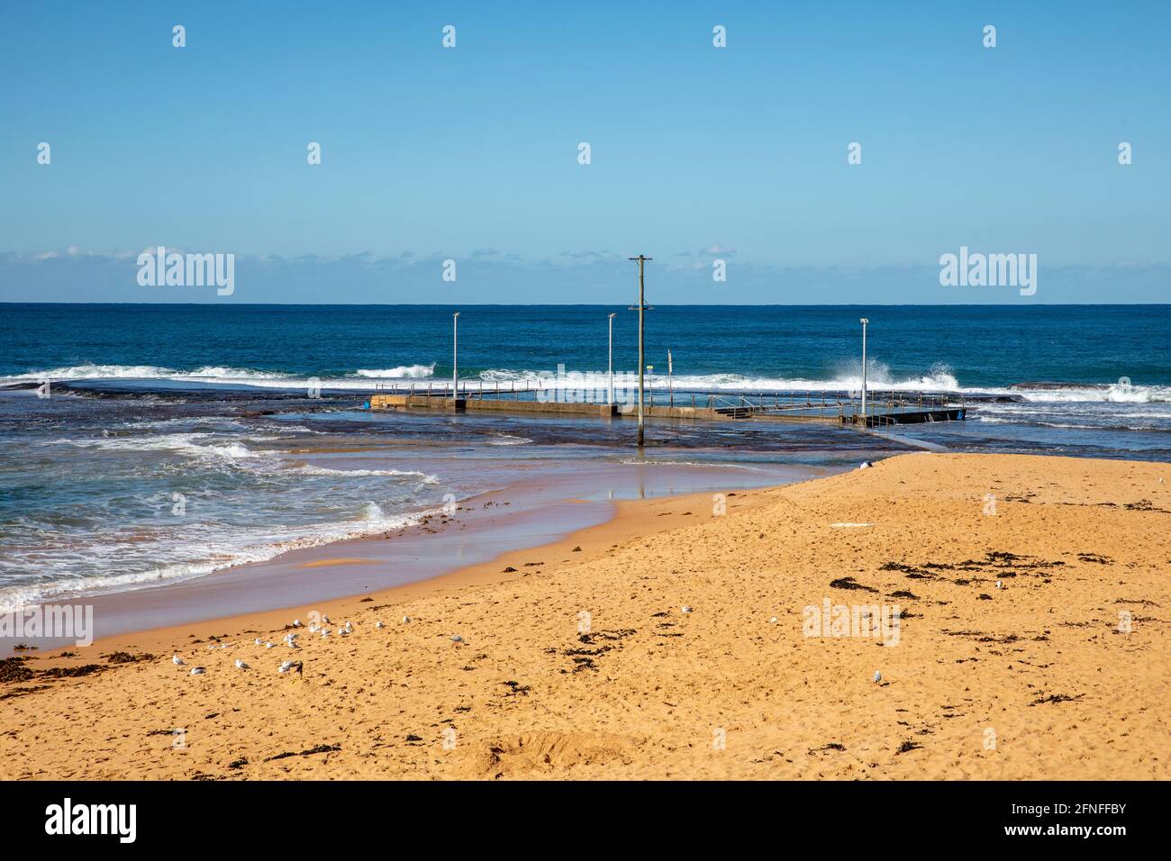 Mona Vale beach rock pool at Mona vale beach on Sydney northern beaches