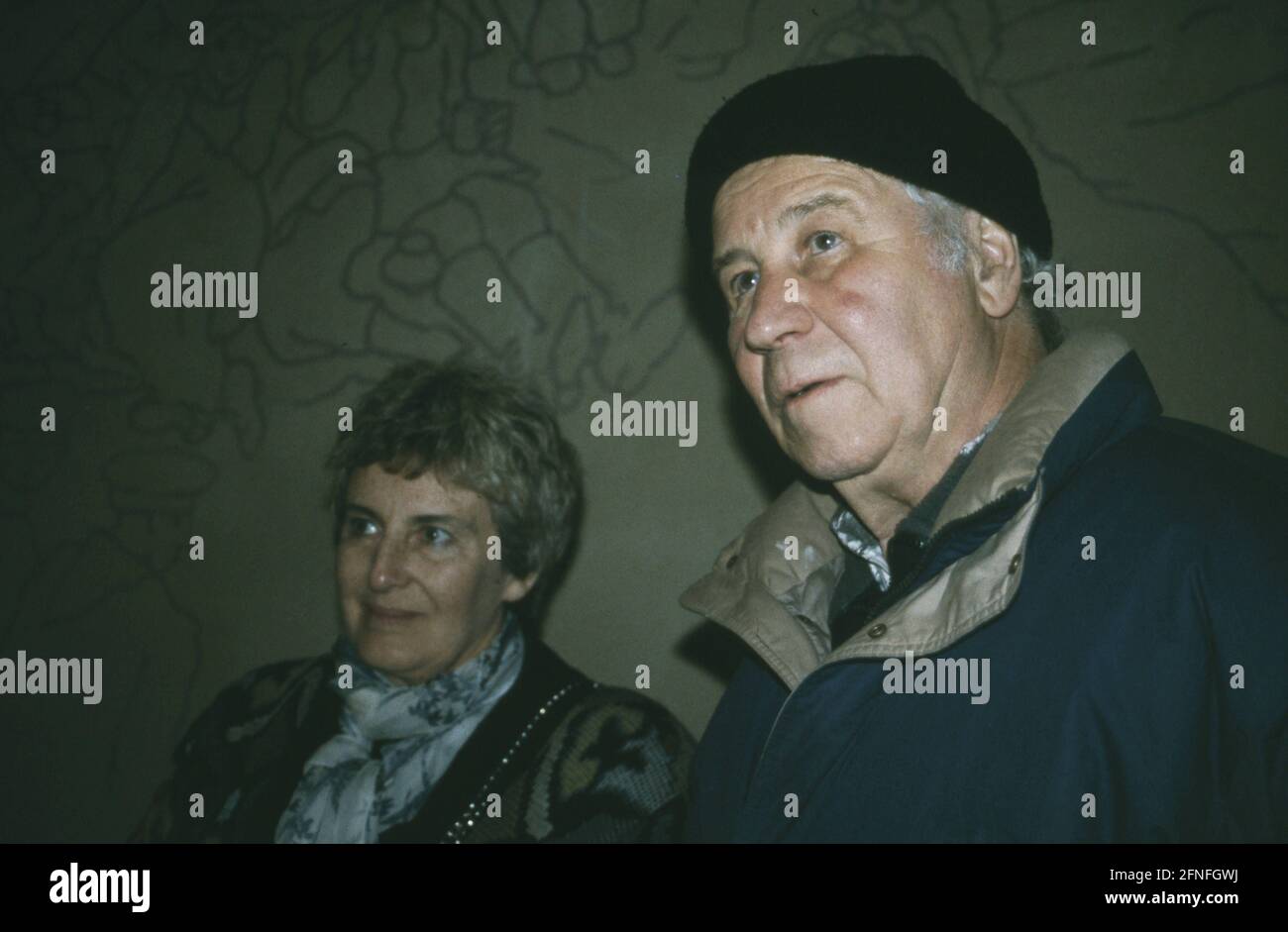 Emilia and Ilya Kabakov in Bremerhaven. [automated translation] Stock Photo