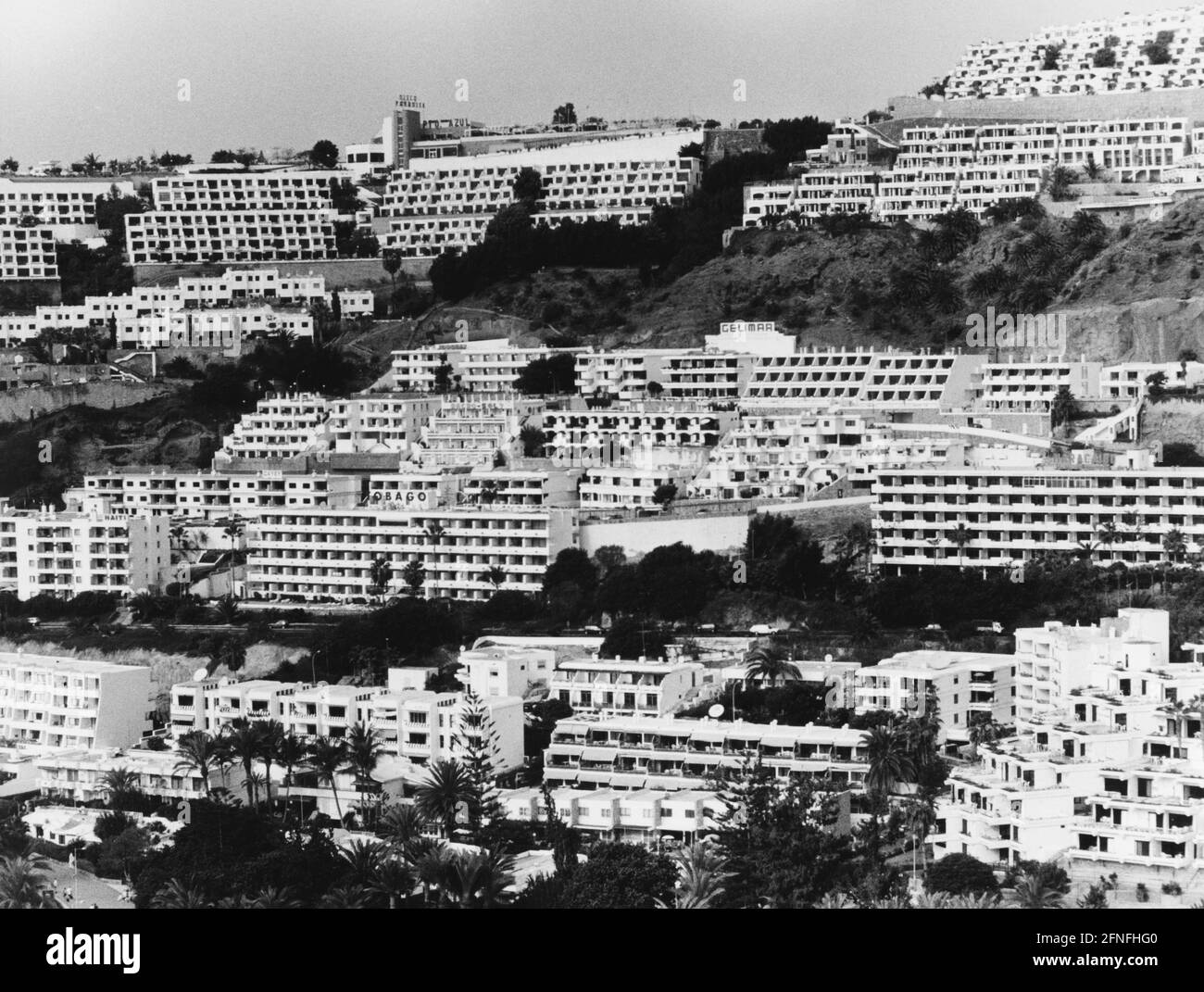 Holiday homes in Puerto Rico on the island of Gran Canaria. [automated translation] Stock Photo