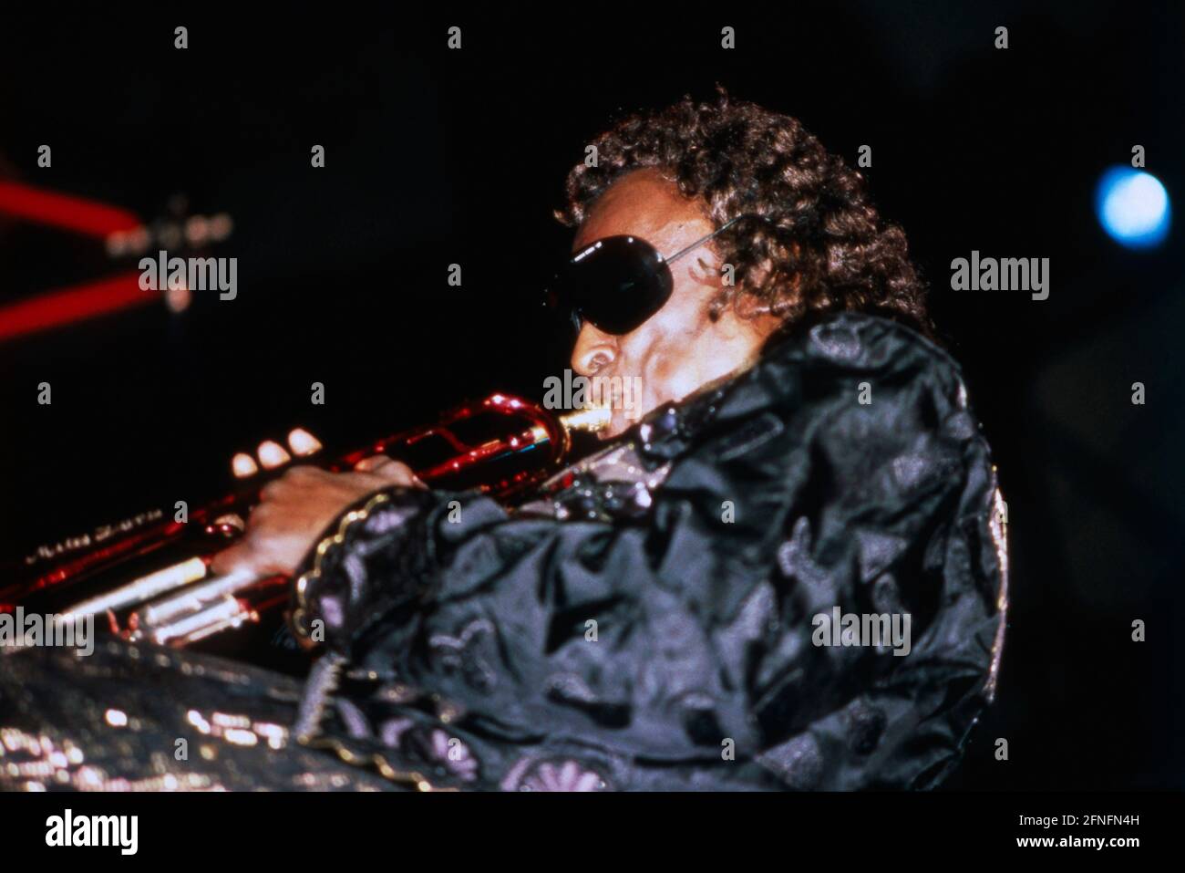 Miles Davis, amerikanischer Jazztrompeter, Flügelhornist, Komponist und Bandleader, 1989. Miles Davis, American Jazz trumpet player, Flugelhorn player, composer and bandleader, 1989. Stock Photo