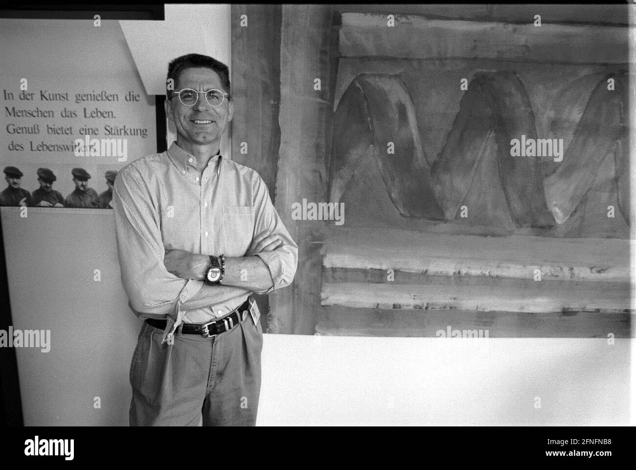 Berlin-Moabit, DEU, 28.08.1997, Futurologist Prof. Dr. rer. pol. Eckard Minx, Head of Research Society and Technology (F4G) at Daimler-Benz AG Research and Technology in Berlin - Alt Moabit, [automated translation] Stock Photo