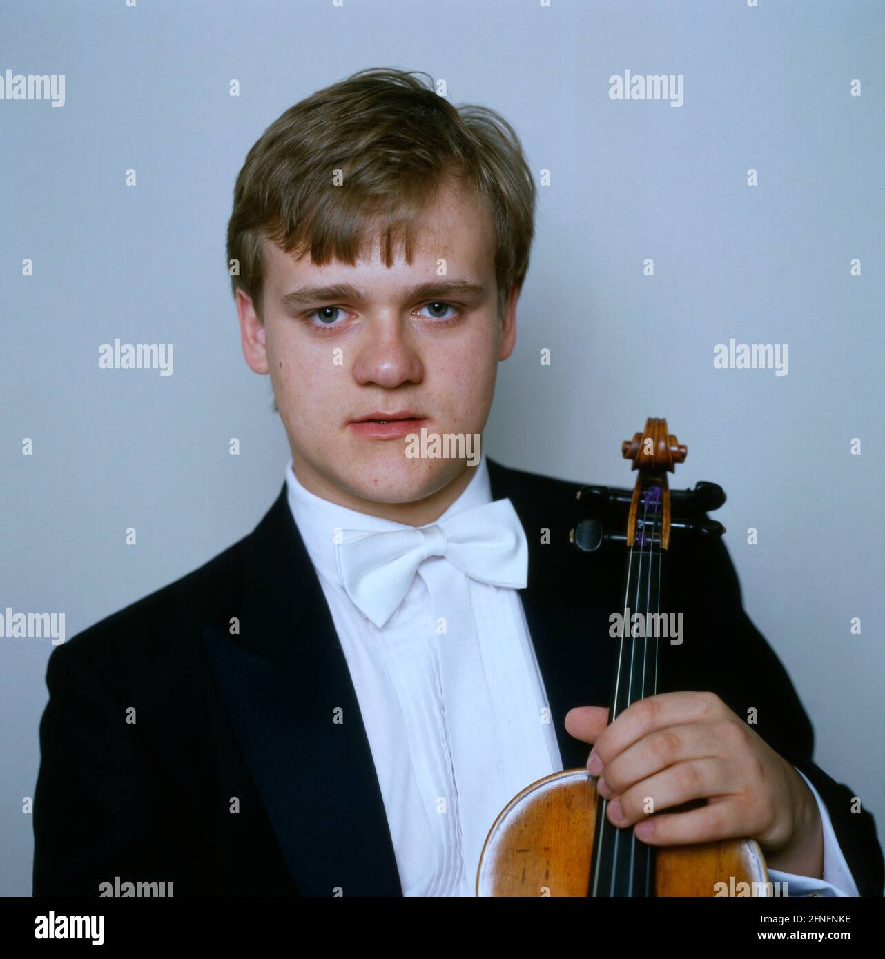 Frank Peter Zimmermann, deutscher Violinist, Portrait, 1986. Frank