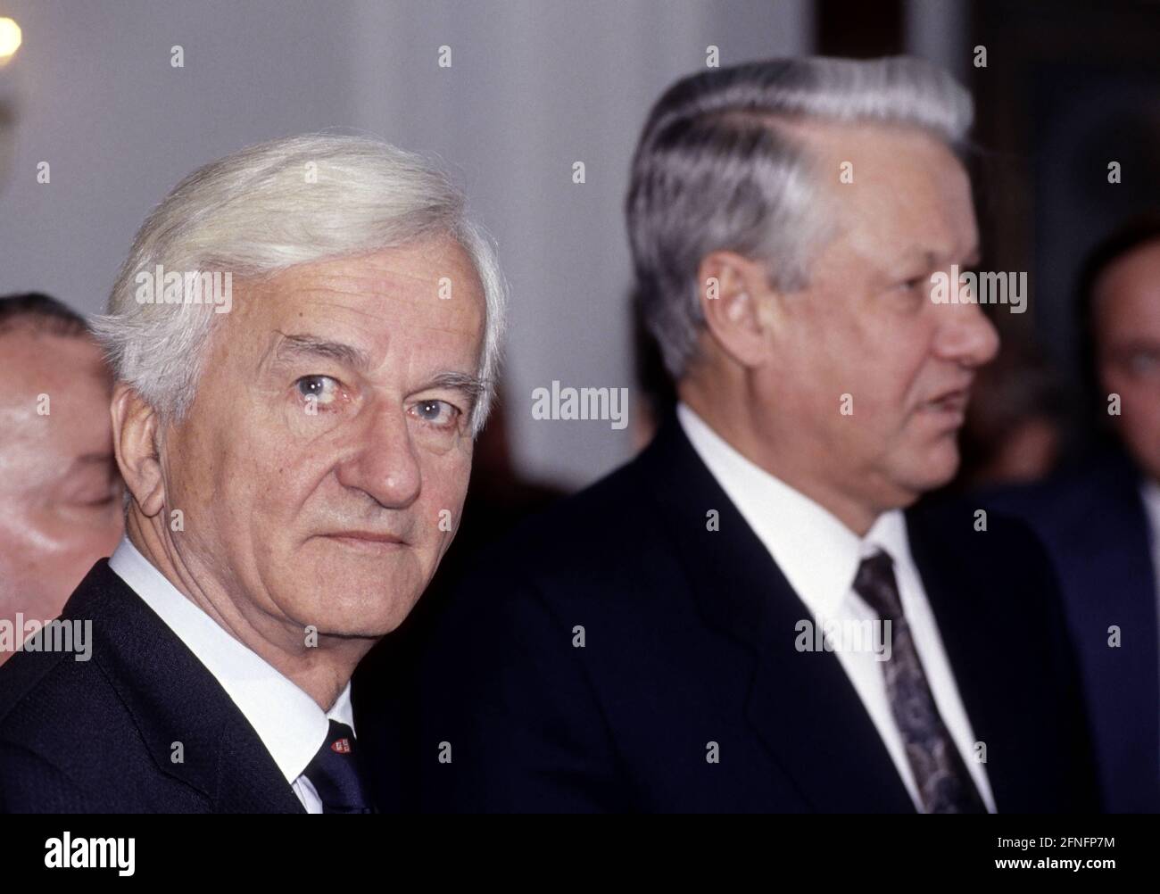 Boris JELZIN , President of Russia , and German President Richard von WEIZSAECKER , November 1991 [automated translation] Stock Photo