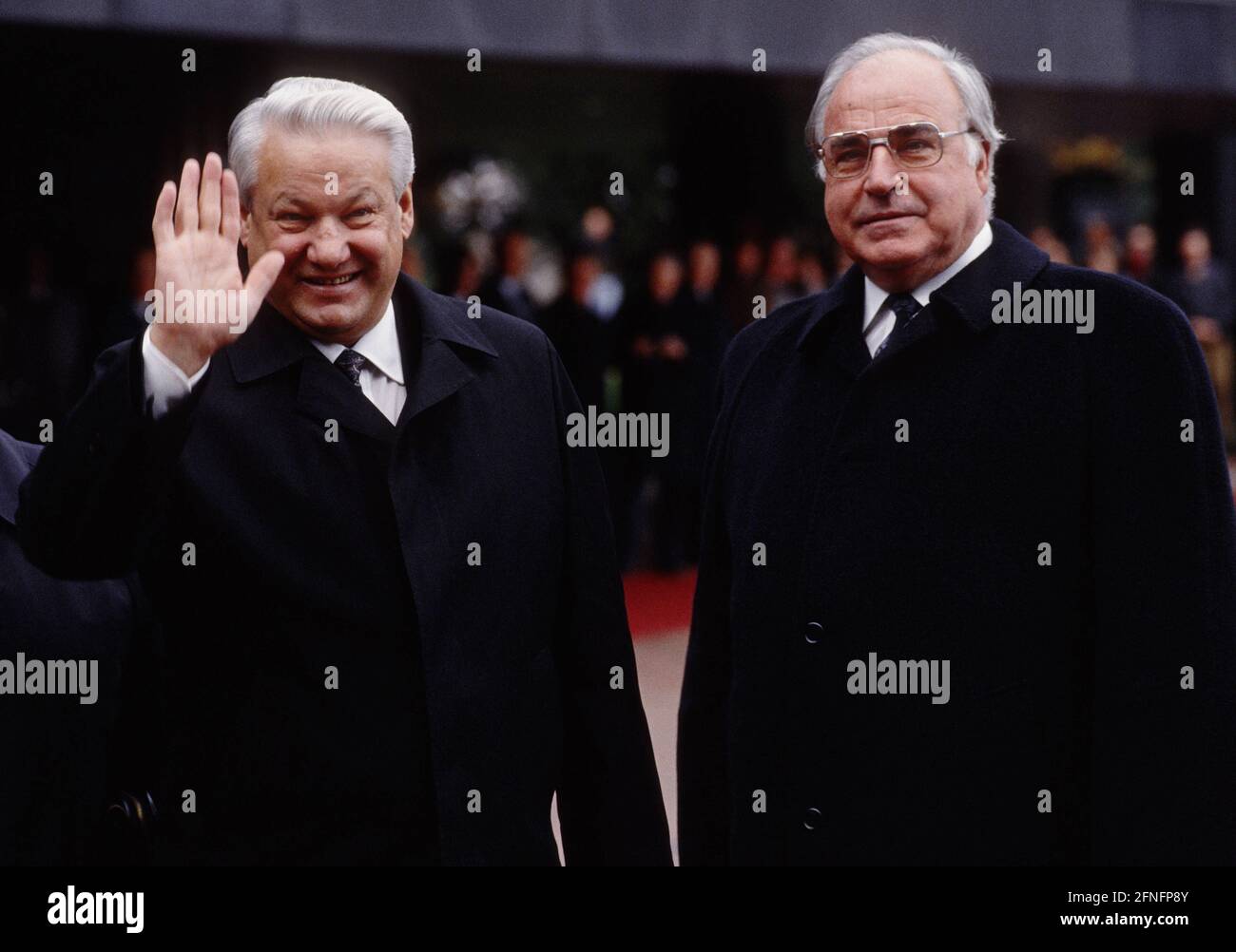 Boris JELZIN , President of Russia , and Chancellor Helmut KOHL ( CDU ) , November 1991 [automated translation] Stock Photo
