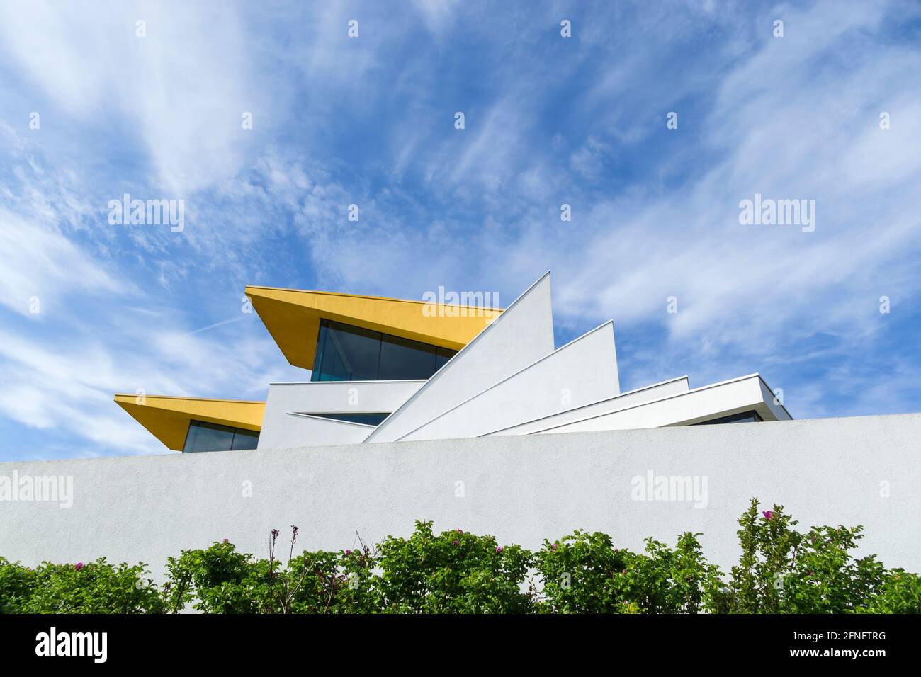 Strelitzia house modern expressionist architecture private residence Stock Photo