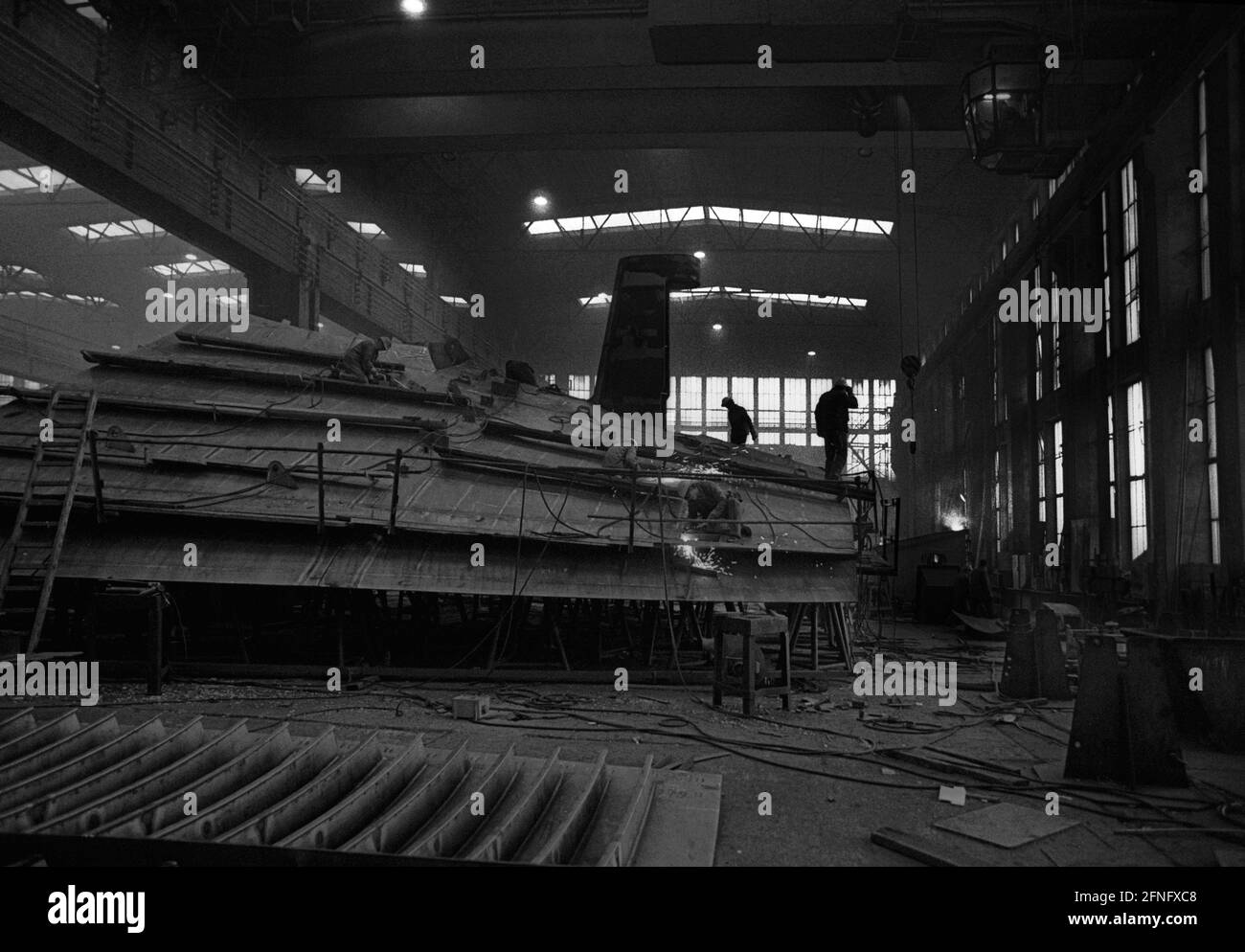 Warnemuende shipyard Black and White Stock Photos & Images - Alamy