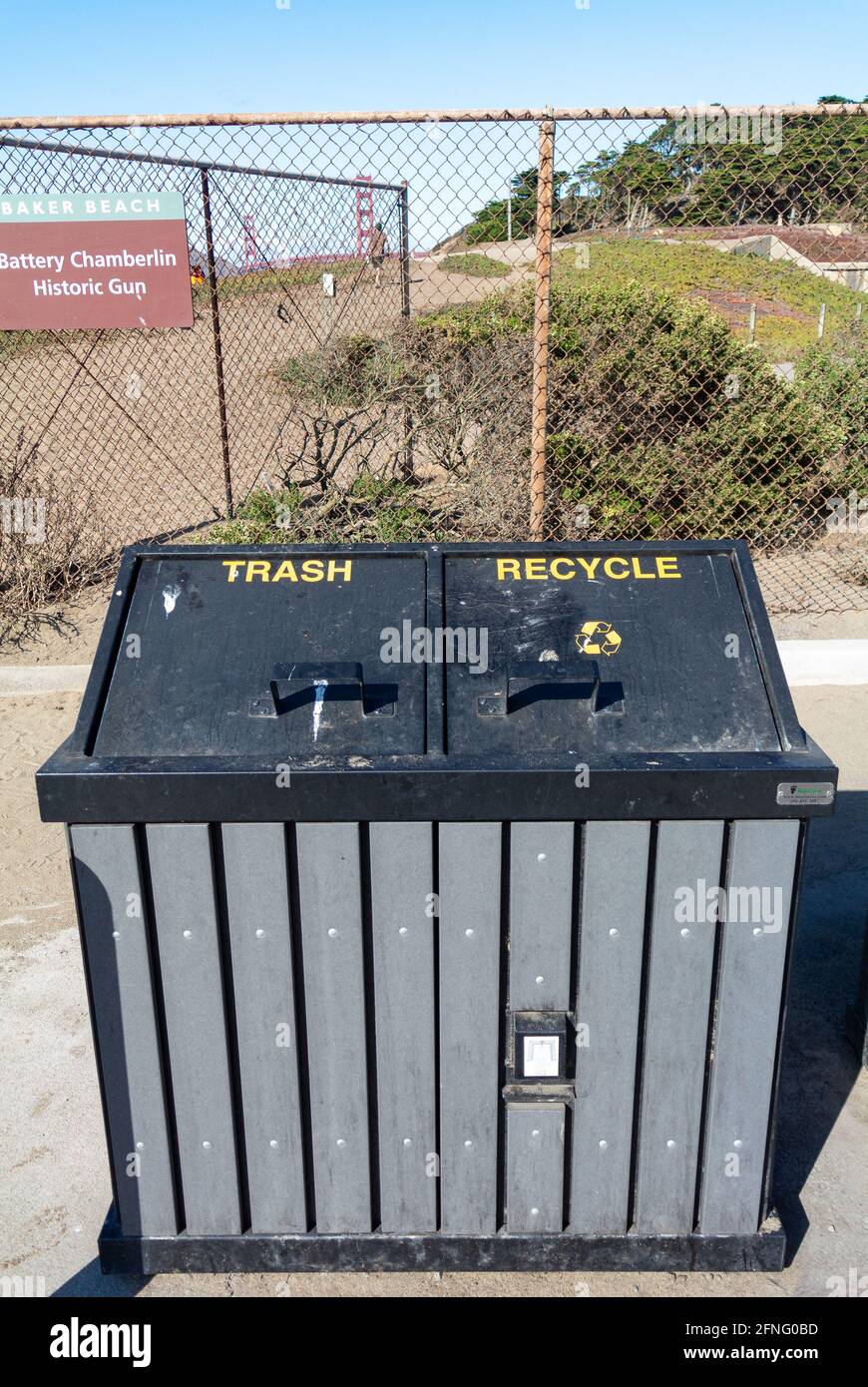 trash bin for recycling, san francisco, california, usa Stock Photo Alamy
