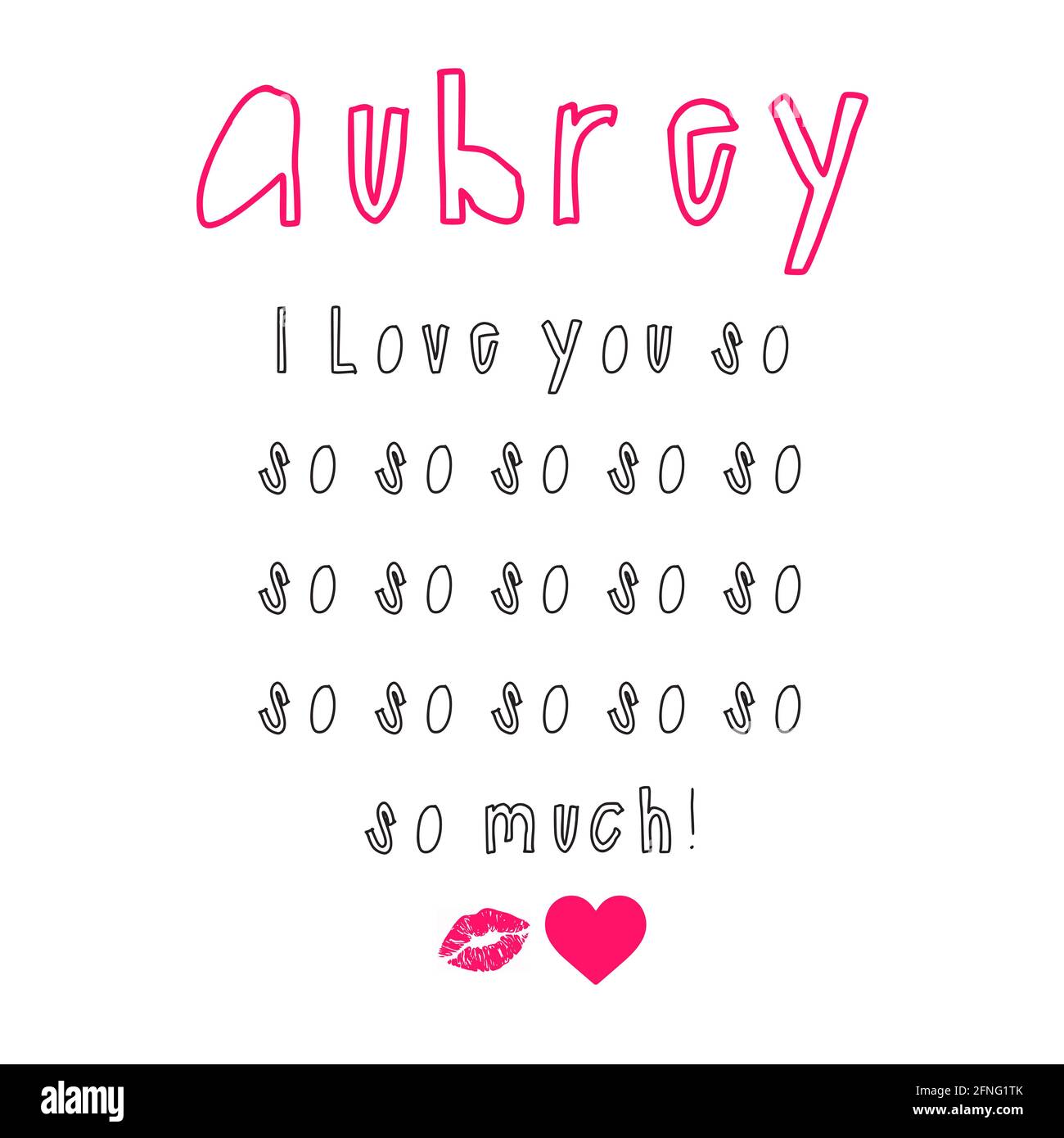 aubrey girl name Stock Photo