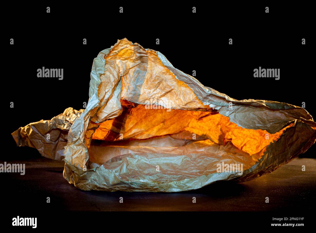 Brown paper bag. Stock Photo