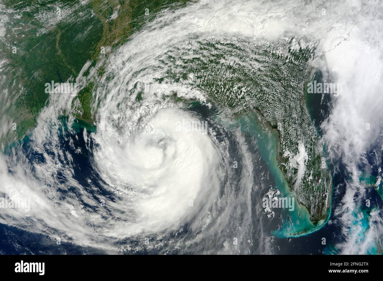 GULF OF MEXICO, USA - 28 August 2012 - On August 28, 2012, tropical storm Isaac achieved hurricane force and was predicted to make landfall on the Gul Stock Photo