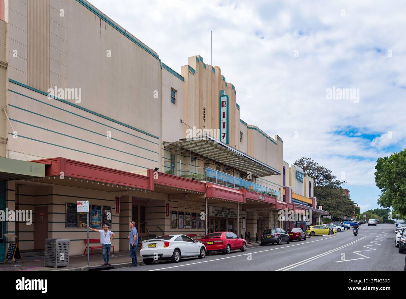 The Ritz Theatre in the Sydney suburb of Randwick is a 1937 built 900 seat cinema in Art Deco linear geometric styling and the last of AM Bolot's work Stock Photo